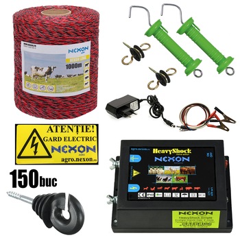 Pachet gard electric NEXON Simple 4J 12V+230V , 1000m Pachet gard electric NEXON Simple 4J 12V+230V , 1000m