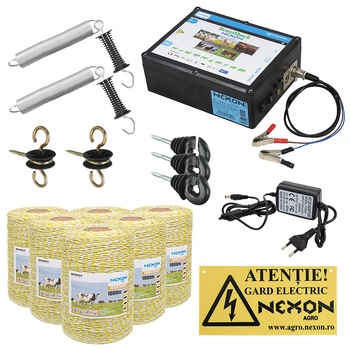 Pachet gard electric NEXON BeastShock 8.5 J 12V+230V , 6000m Sfoara Pachet gard electric NEXON BeastShock 8.5 J 12V+230V , 6000m Sfoara