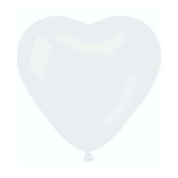 Baloane inima 30 cm albe 100 buc Baloane inima 30 cm albe 100 buc