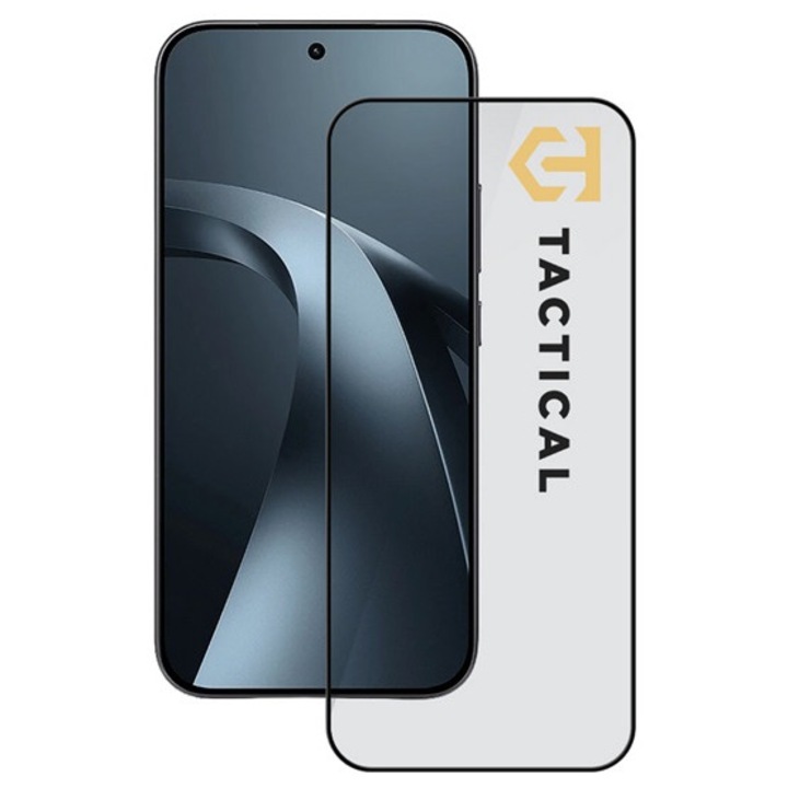 Tactical glass shield 5d képernyővédő üveg, 5d, 0.33mm, 9h, fekete, kompatibilis: Xiaomi 17T