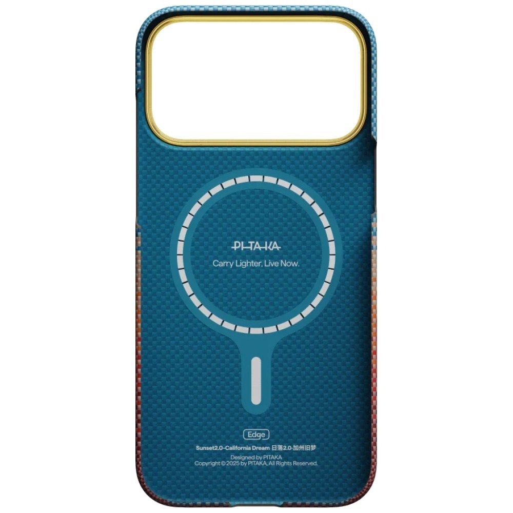 Carcasa PITAKA Edge California Dream 02 compatibila cu iPhone 17 Pro Max, Sunset