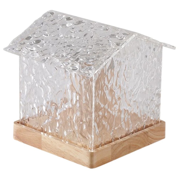 Veioza masa ZYBLSSBB acrilica, design creativ, alb, 14x12x11cm
