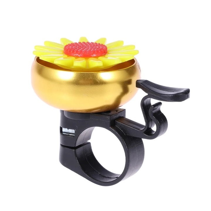 Sonerie bicicleta ZYBLSSBB floarea-soarelui aurie 5x5x2.2cm