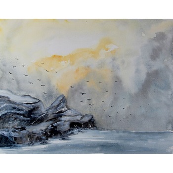 Tablou acuarela Stanci - tablou pictat manual Oana Pinzariu, dimensiune 21 * 29 cm Tablou acuarela Stanci - tablou pictat manual Oana Pinzariu, dimensiune 21 * 29 cm