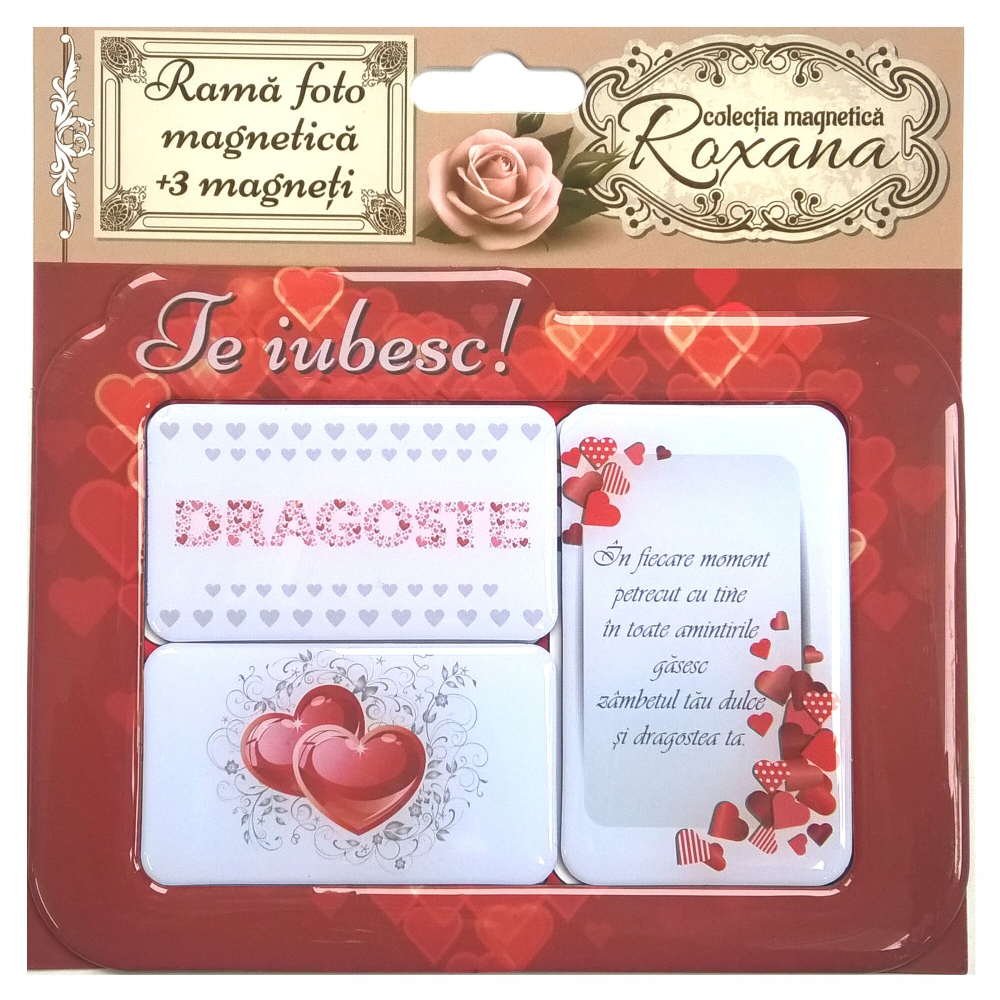 Set Rama foto magnetica + 3 magneti - Te iubesc