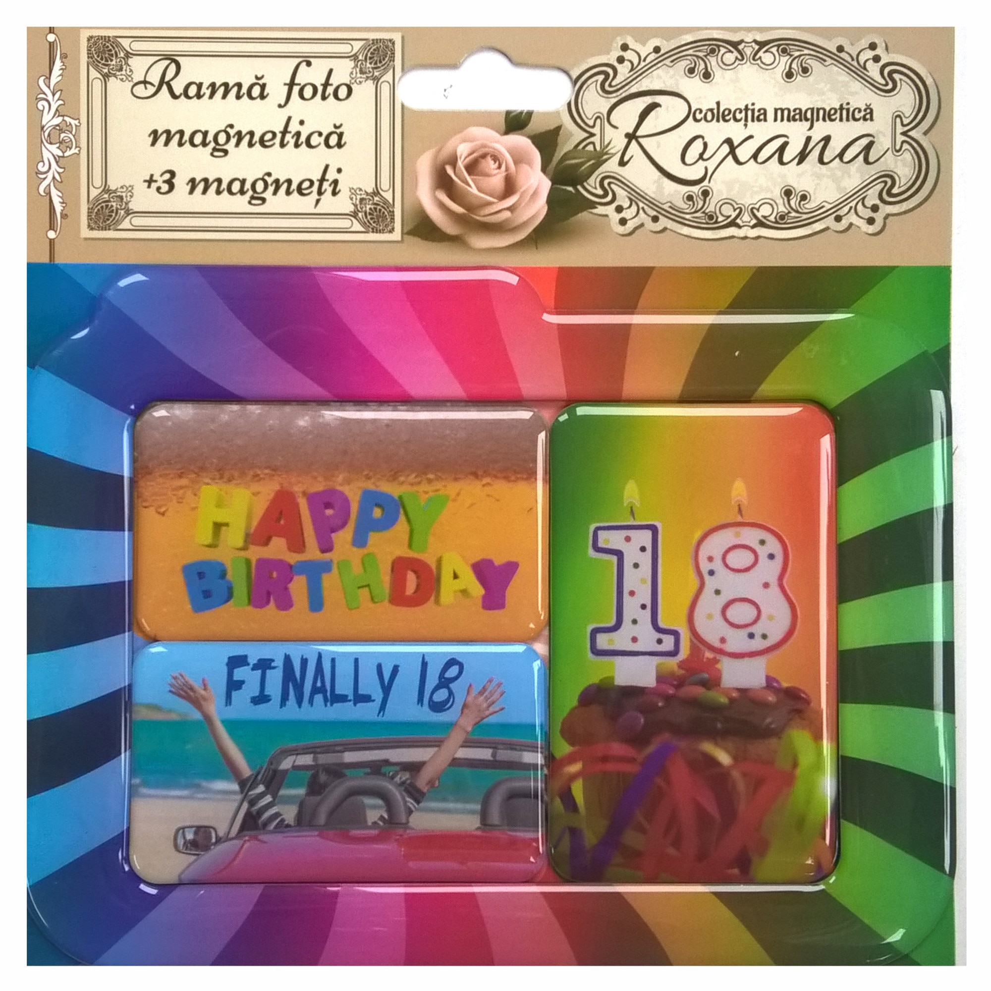 Set Rama foto magnetica + 3 magneti - Happy birthday 18