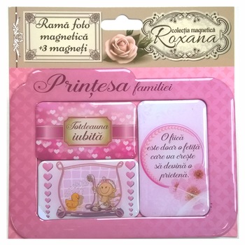 Set Rama foto magnetica + 3 magneti -Printesa familiei Set Rama foto magnetica + 3 magneti -Printesa familiei