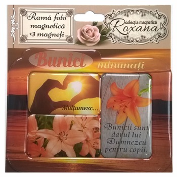 Set Rama foto magnetica + 3 magneti - Bunici minunati Set Rama foto magnetica + 3 magneti - Bunici minunati