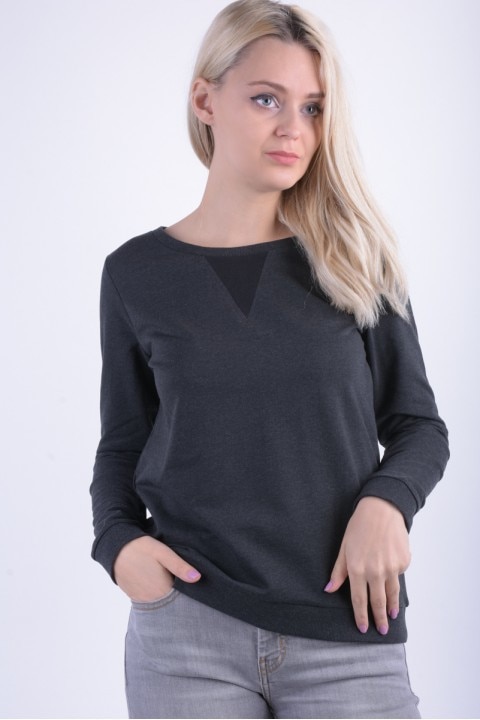 Pulover dama, Noisy May Lima, Gri inchis melange