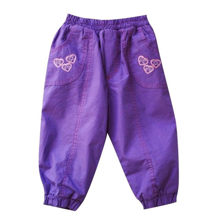 Pantaloni bebe vatuiti pe interior, Mov