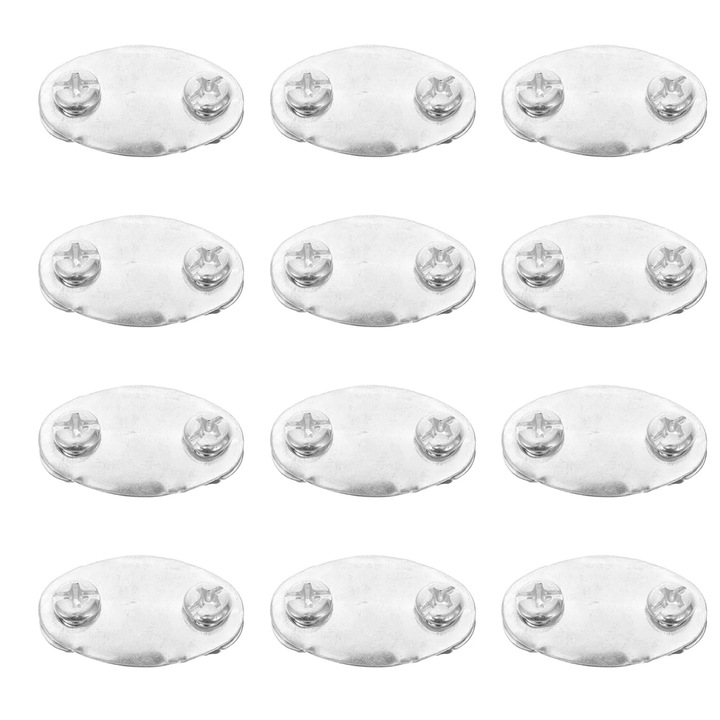 Cleme fixare aripi noroi pentru bicicleta ZYBLSSBB LSM2xh955-BCS0095797-2, din fier, argintiu, set 20 buc, 3.2 x 1.7 x 1.5 cm