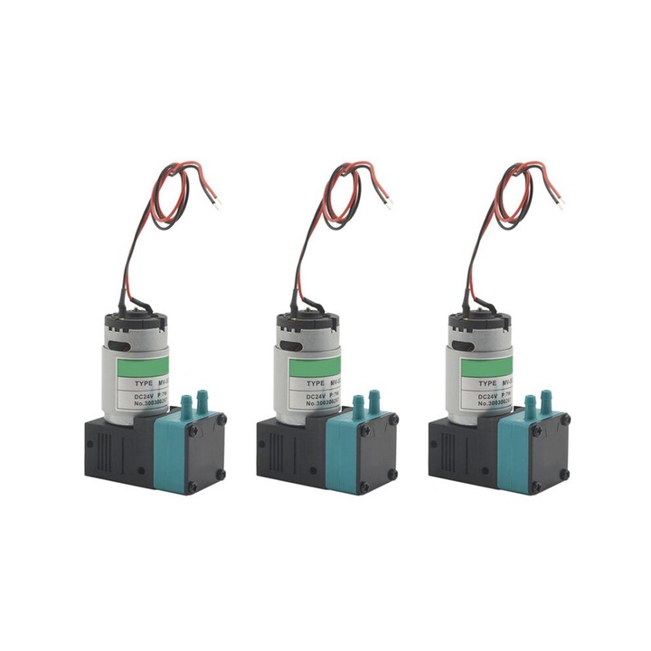 Комплект от 3 помпи за мастило 24V 7W, техническа пластмаса, бял, 3x