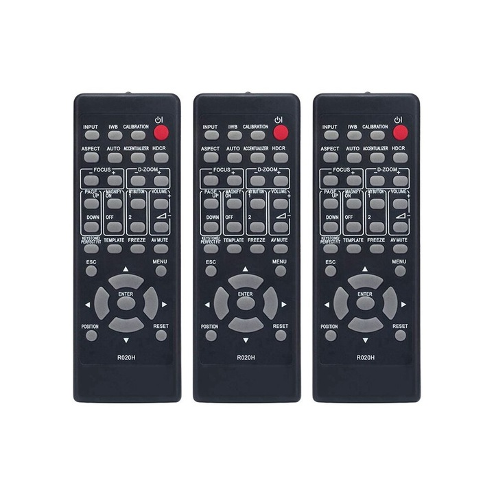 Set 3 telecomenzi negru pentru videoproiector LCD plastic