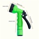 Furtun Extensibil pentru Gradina 60 m, cu Pistol de Stropire 7 Functii, Conectori Inclusi, Albastru-Verde
