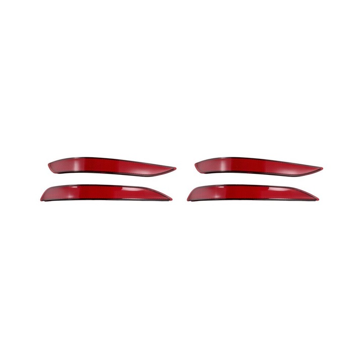 Set 2 perechi reflectoare bara spate, rosu, plastic, 2018-2023, 84306358 84306359