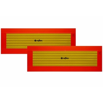 Set placi reflectorizante vehicul lung (in chenar) 565x200mm 4004MUK Reflex Set placi reflectorizante vehicul lung (in chenar) 565x200mm 4004MUK Reflex