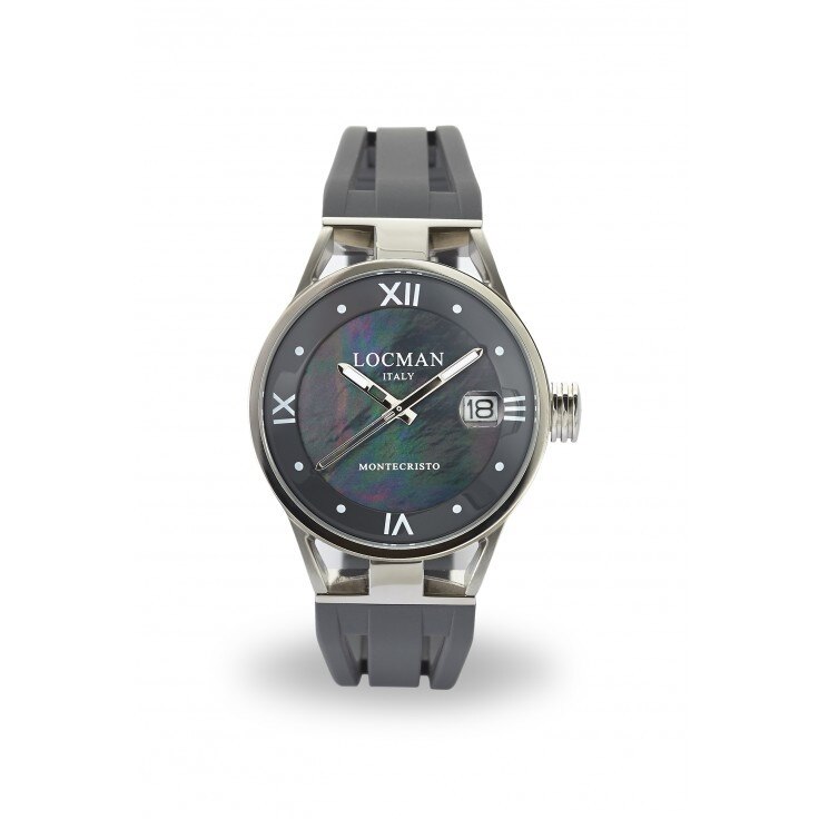 Ceas Casual de Dama Locman Montecristo 0521V01-00MK00SA , Quartz Otel , Titan , Cauciuc , 34mm