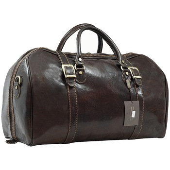 Geanta de calatorii din piele naturala vachetta maro, Suveran, Made in Italy Geanta de calatorii din piele naturala vachetta maro, Suveran, Made in Italy