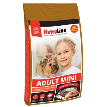 Hrana uscata pentru caini Nutraline, Mini Adult, 8 Kg Hrana uscata pentru caini Nutraline, Mini Adult, 8 Kg