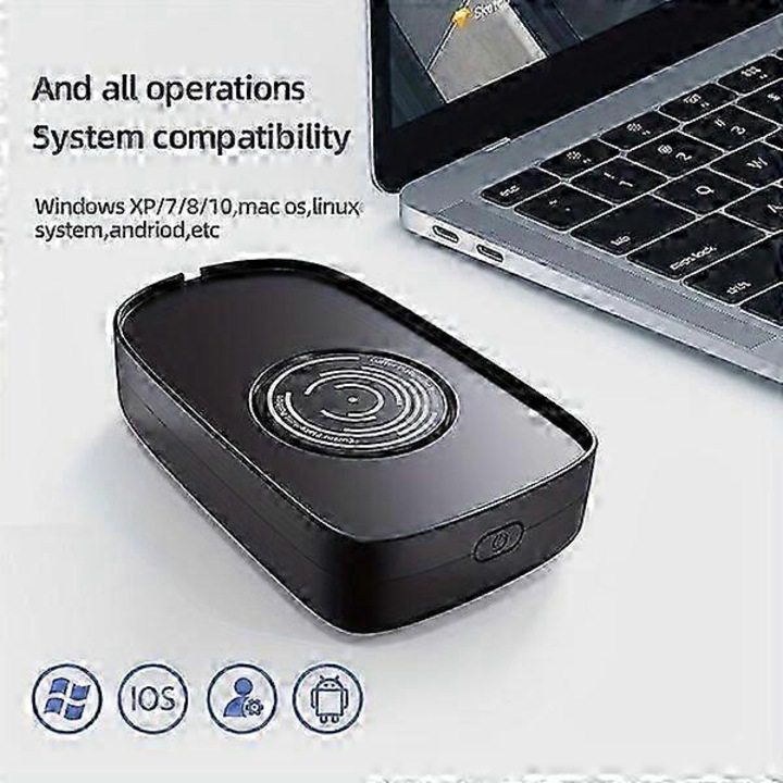 Automatikus egérmozgató USB kapcsolóval, kompakt, fekete