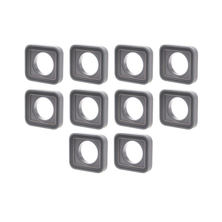 Комплект от 10 UV защитни лещи за GoPro Hero5/6/7 Black, черен, 3.2x2.9x0.6cm