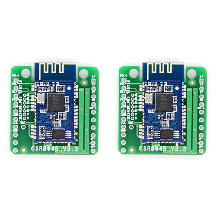 Комплект от 2 аудио усилвателя 5W CSR8645, зелен, 2.9x2.9см