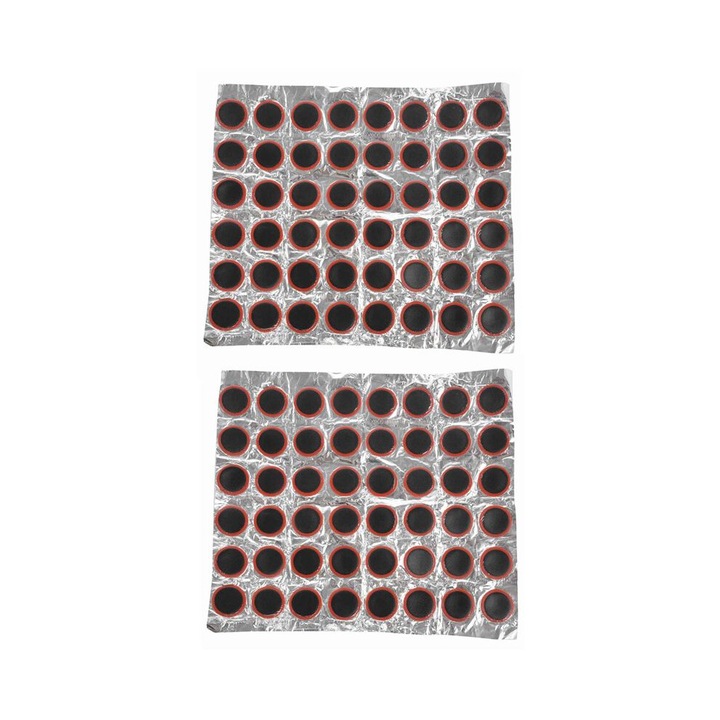 Set reparare anvelope bicicleta 96 piese cauciuc negru rosu 25mm