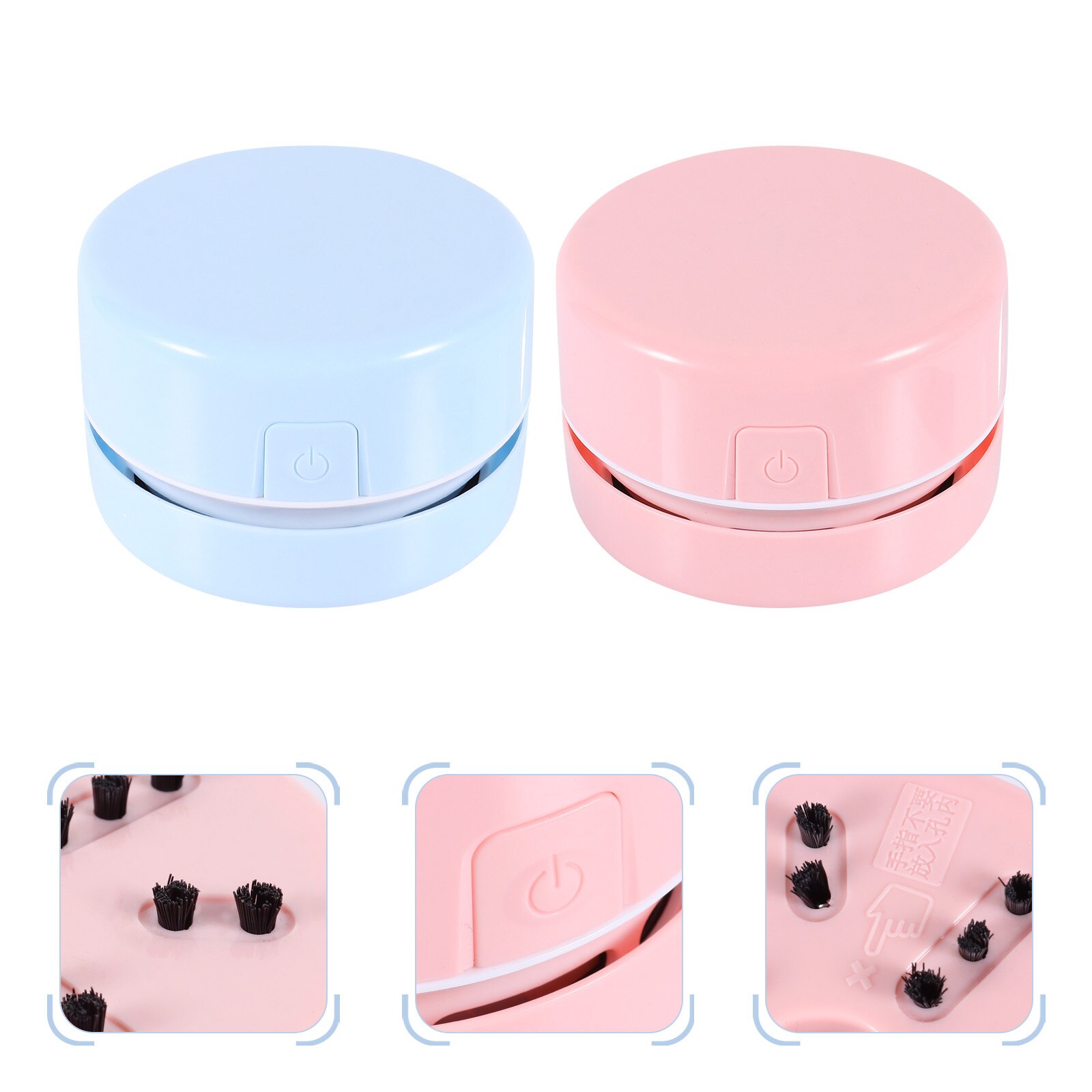 Aspirator de birou portabil ZYBLSSBB mini roz albastru 8.3x8.3x6cm set 2 bucati