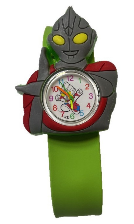 Ceas copii, model animat, inel catelus, verde