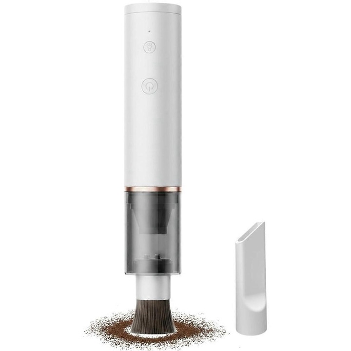 Aspirator portabil pentru bar cafea cu perie moale, mini, reincarcabil, negru