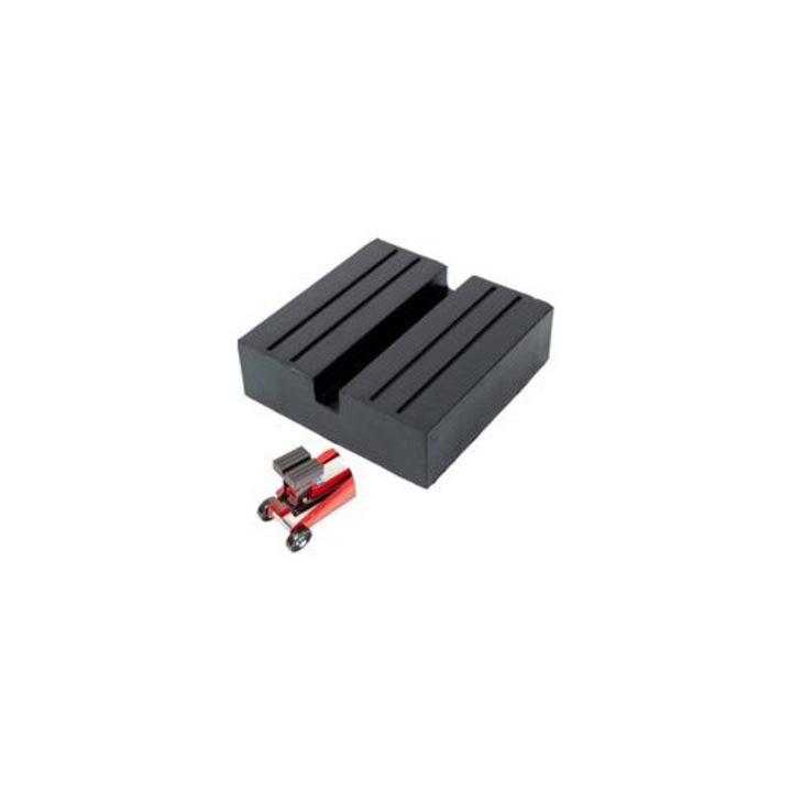 Pad universal cauciuc pentru cric 75x75x25mm negru
