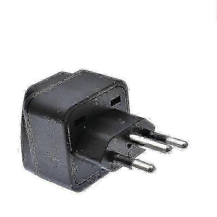 Adaptor priza universal Brazilia 3 pini negru