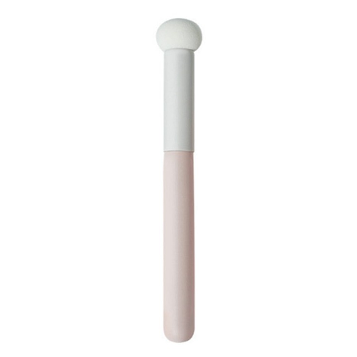Sminkecset készlet, 3 db, szivacs, alumínium, fa, 12cm, fehér