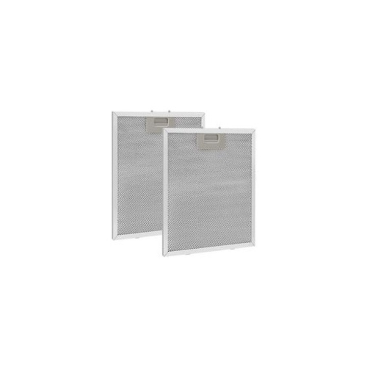 Set 2 filtre metalice grasime hota, 32x26x0.9cm, argintiu