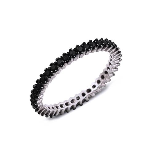 Inel argint 925 cu zirconii negre - BeSpecial 7674