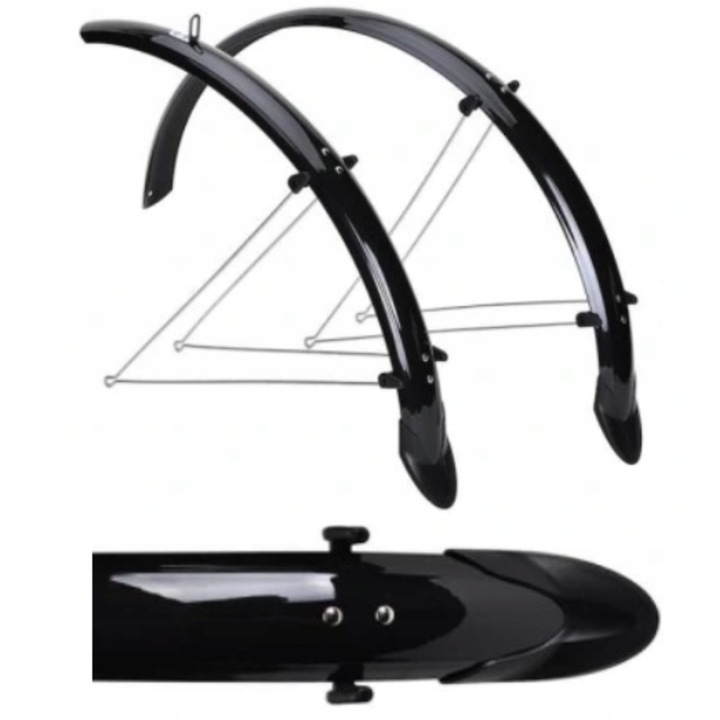 Aparatori bicicleta Orion 28", negru, 28x53mm, set complet