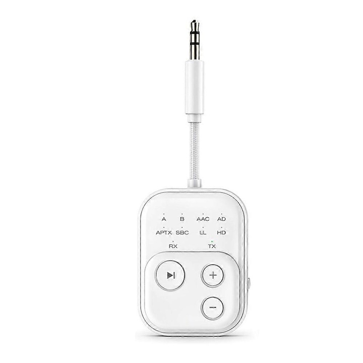 Transmitator Receptor Bluetooth 6.0, alb, 3.5mm