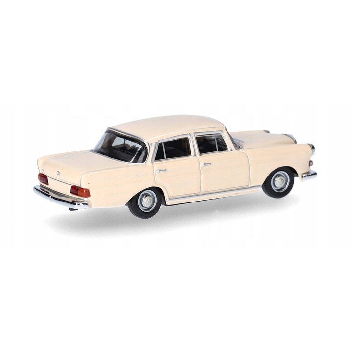 Mercedes-Benz 200 Herpa modell, krémfehér 1:87