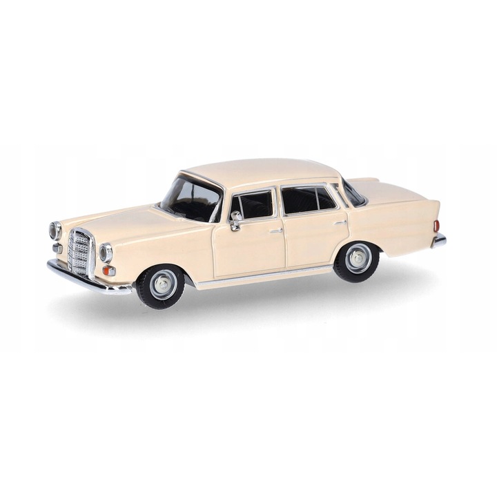 Mercedes-Benz 200 Herpa modell, krémfehér 1:87