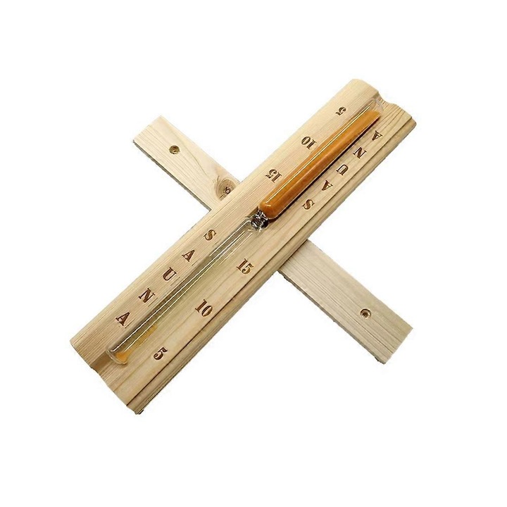 Clepsidra sauna 15 minute, lemn si sticla, galben, 30cm