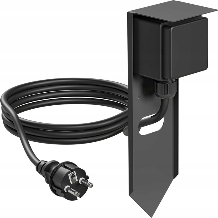 Priza de gradina coloana IP44, 3 prize, otel inoxidabil, rezistenta, 230V, portabila