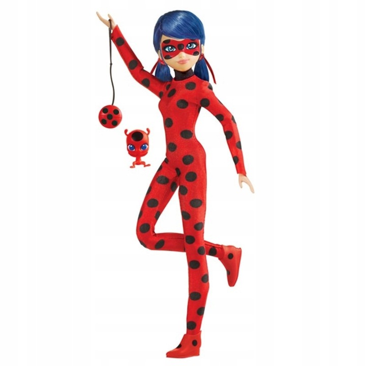 Papusa Biedronka Playmates, costum rosu cu buline negre, 4+ ani