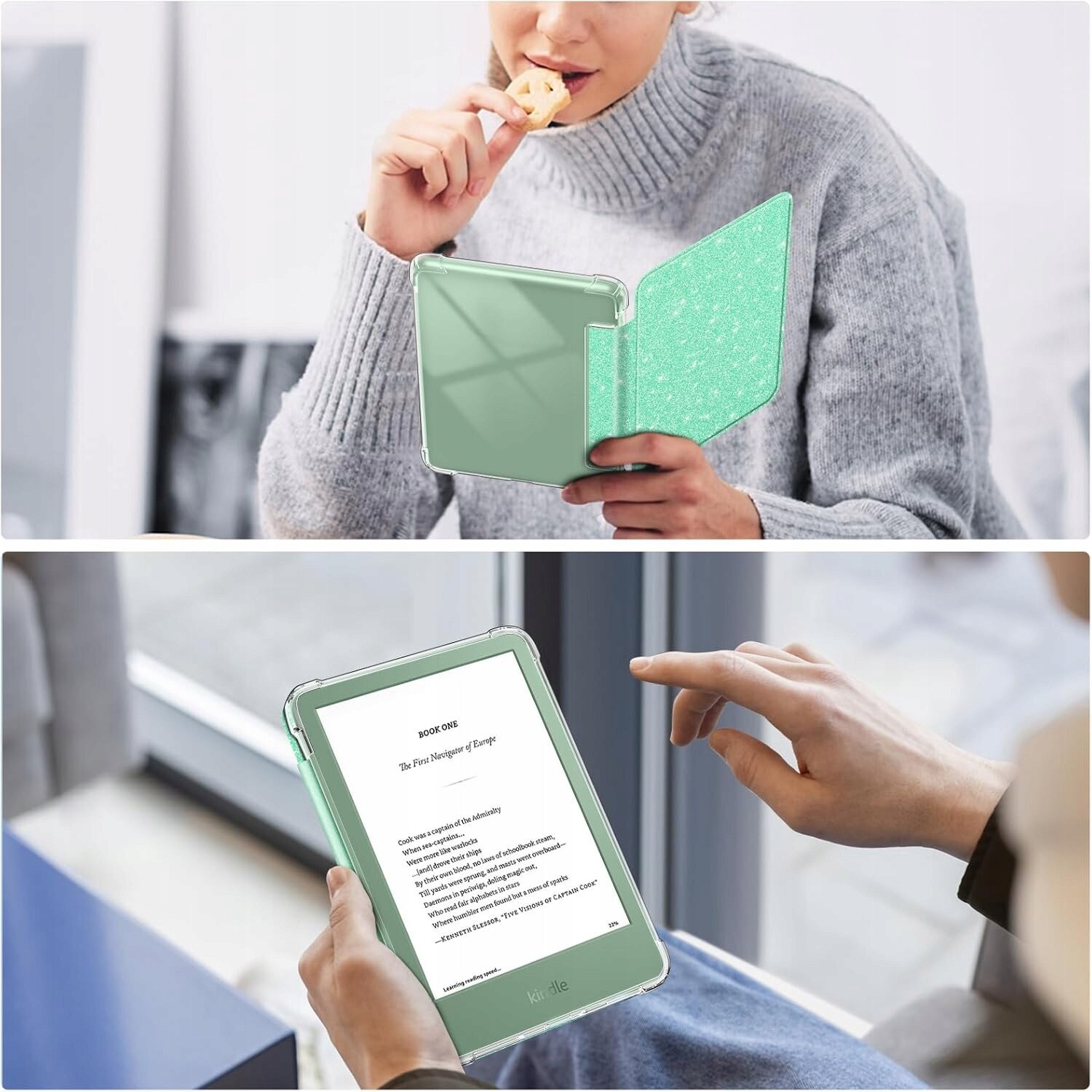 Husa transparenta Kindle 11 generatie 6 inch TPU negru usoara rezistenta
