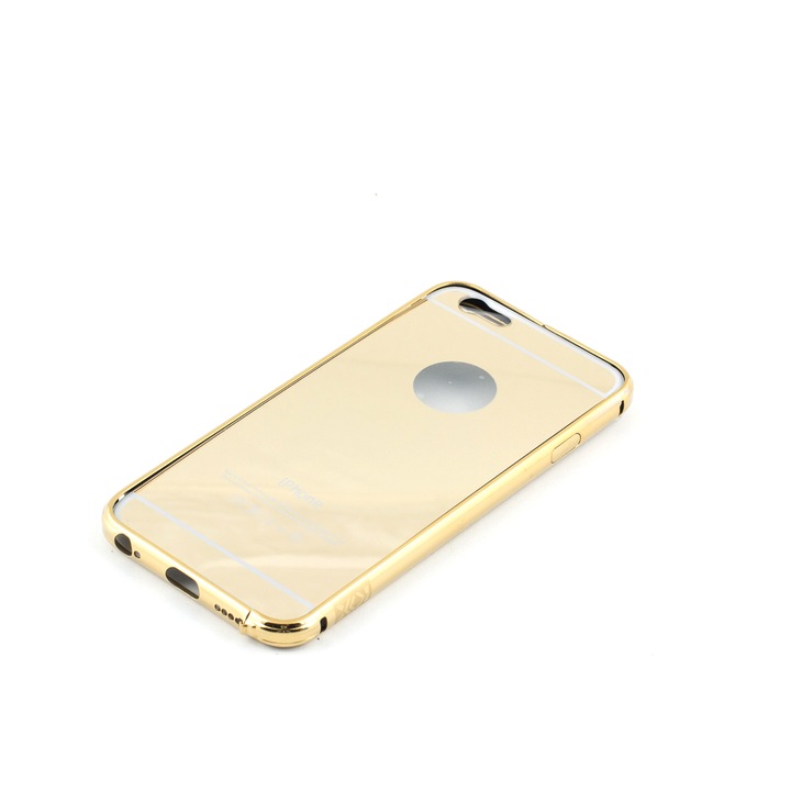 Alumínium Bumper + Műanyag Hátlap Védőtok, Apple iPhone 5 / 5S / SE, Arany