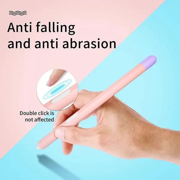 Husa pentru stylus compatibila Galaxy S6 Lite, invelis din silicon lavabil, anti-soc si anti-zgariere, roz/lila