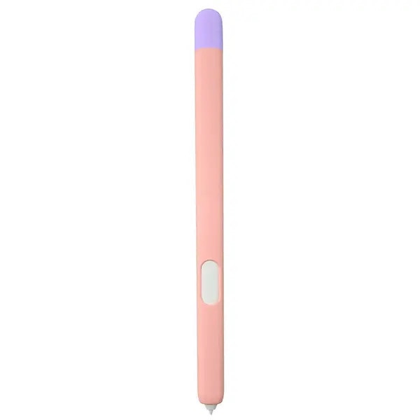 Husa pentru stylus compatibila Galaxy S6 Lite, invelis din silicon lavabil, anti-soc si anti-zgariere, roz/lila