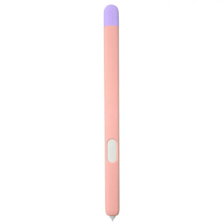 Husa pentru stylus compatibila Galaxy S6 Lite, invelis din silicon lavabil, anti-soc si anti-zgariere, roz/lila