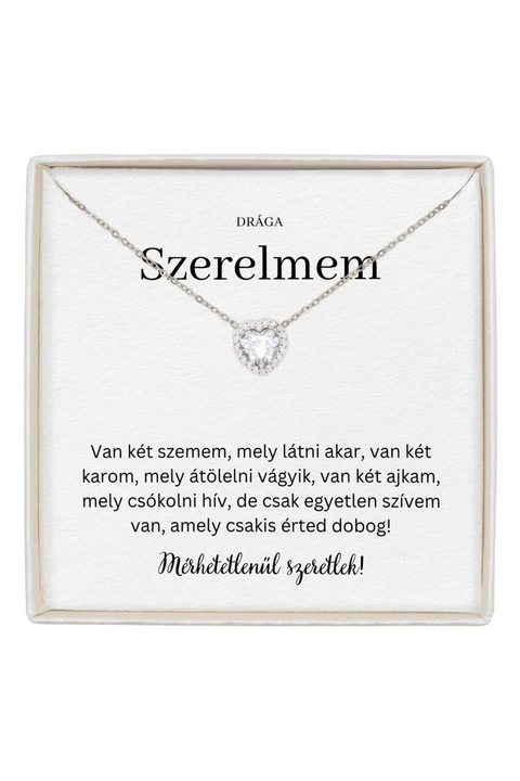 Forever Yours Nyaklánc Rozsdamentes Acél Cirkónia Kővel, Üzenettel - Barátnődnek