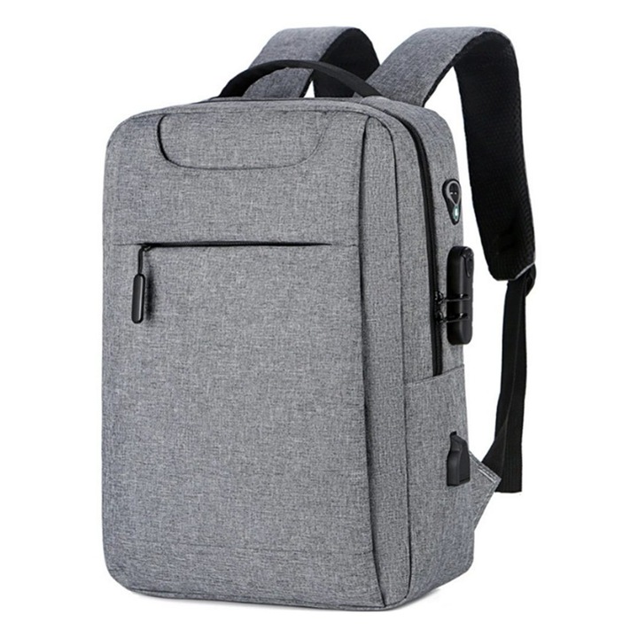 Rucsac laptop impermeabil, 30x41x11cm, curea ajustabila, negru