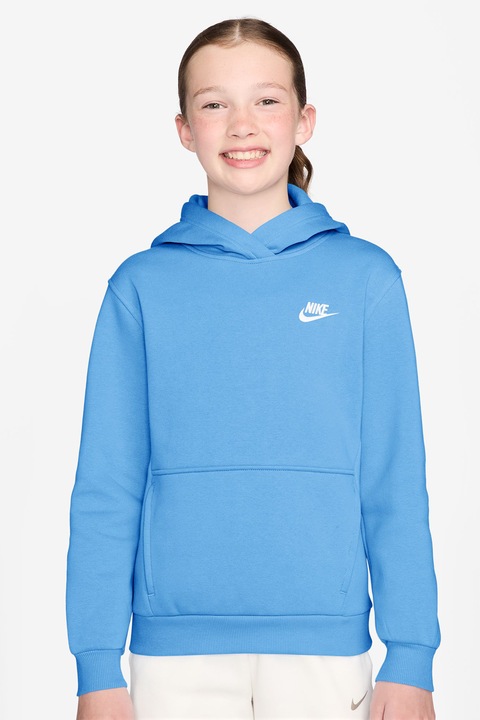 Nike, Худи с джоб кенгуру, Светлосин